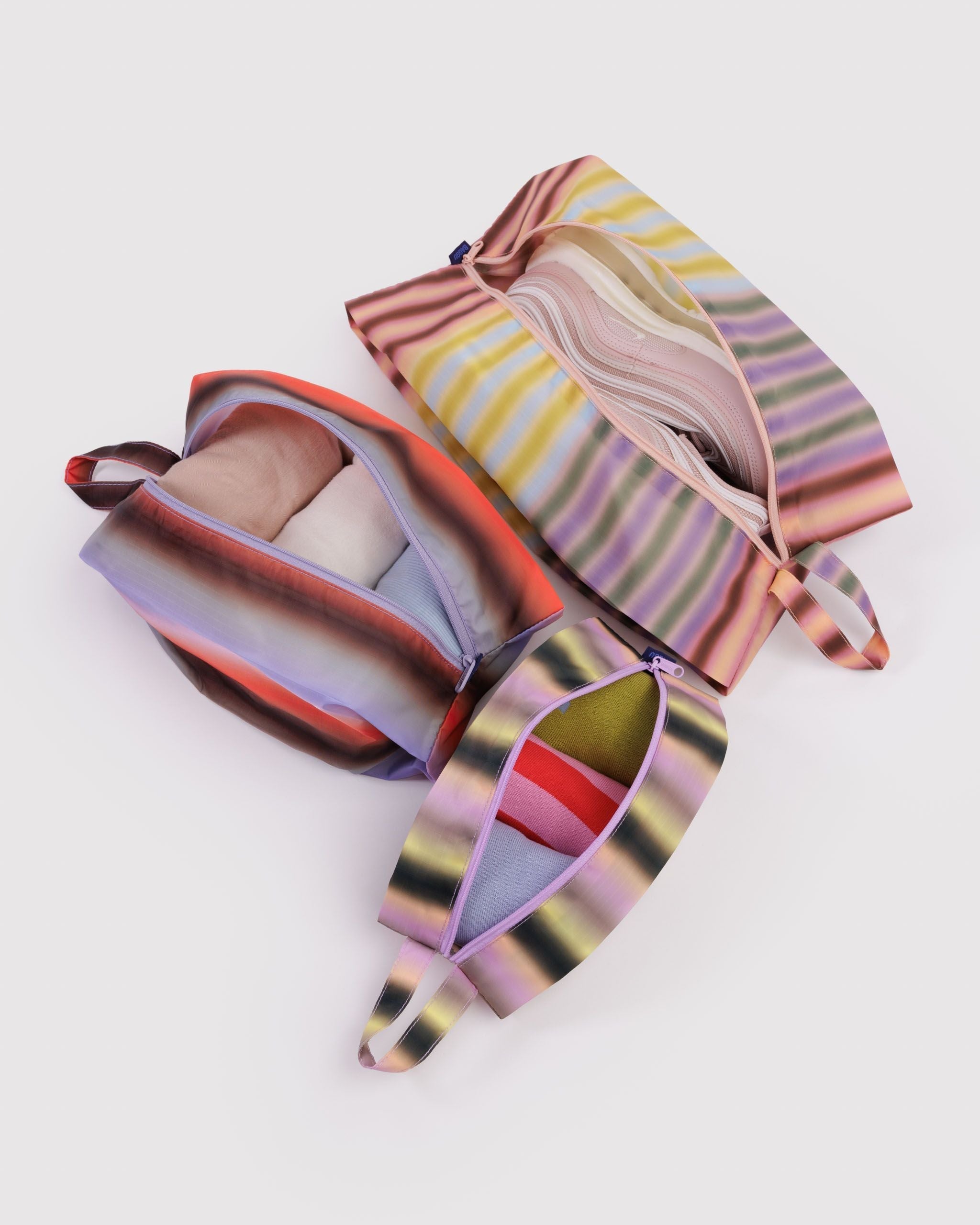 3D Zip Set - Gradient Stripes - Travel Ready