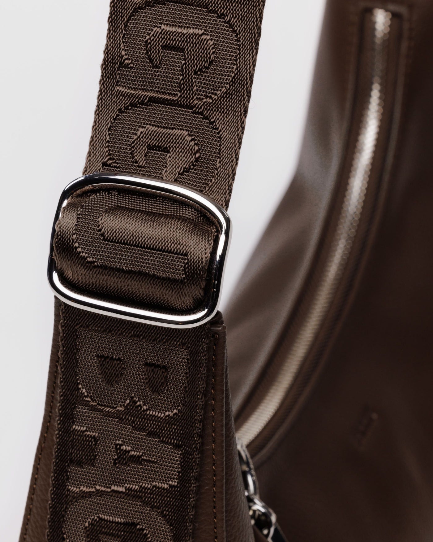 Medium Recycled Leather Crescent Bag - Brown - Daily Care