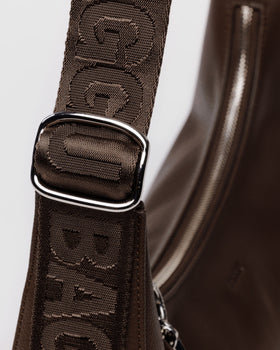 Medium Recycled Leather Crescent Bag - Brown - Daily Care
