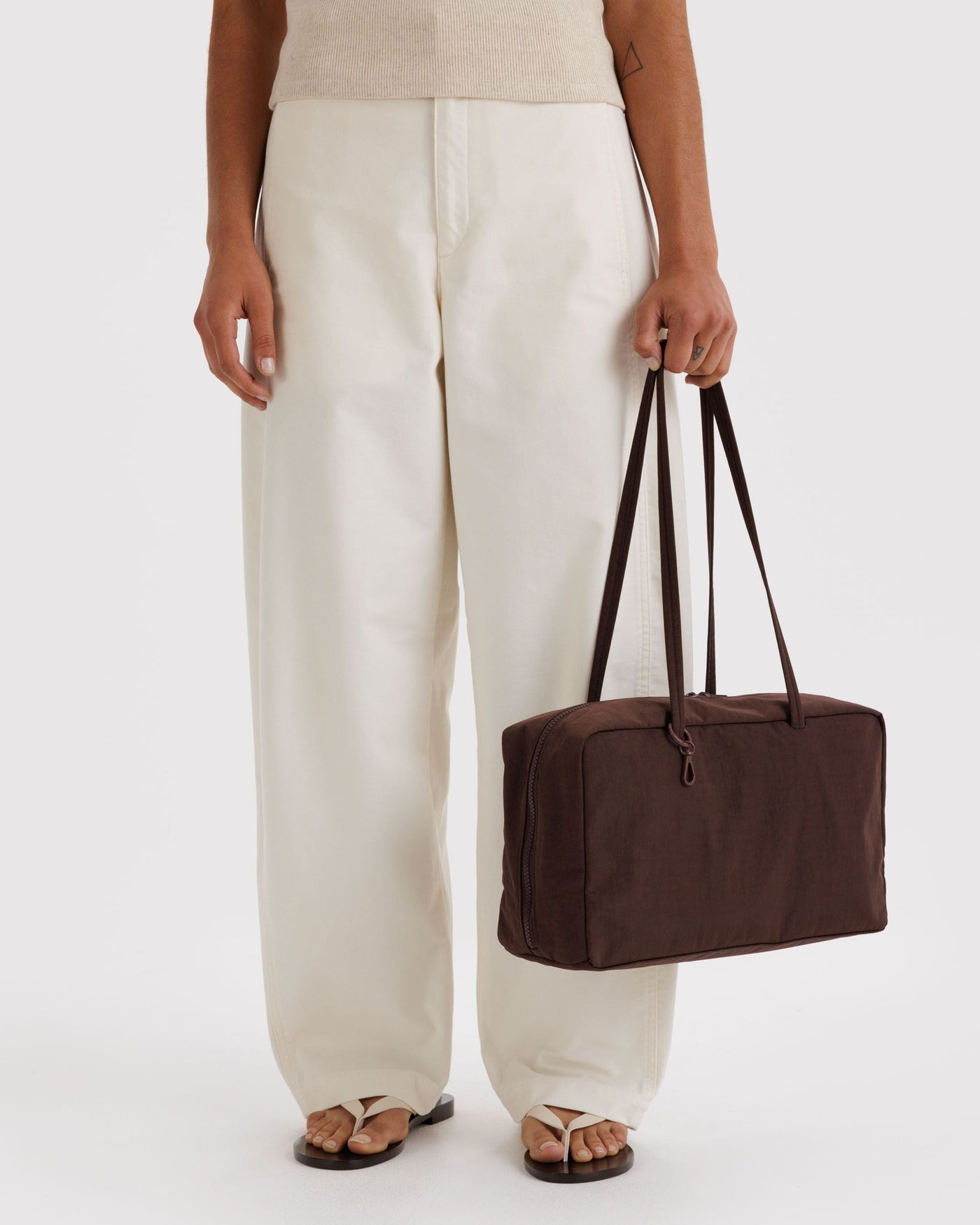 Medium Nylon Bowler Bag - Coffee - Everyday Pick