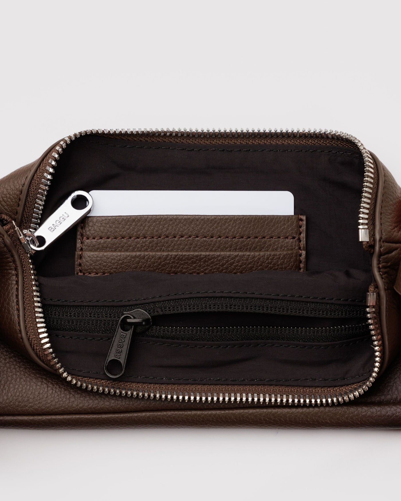 Recycled Leather Pochette - Brown - Hair Routine
