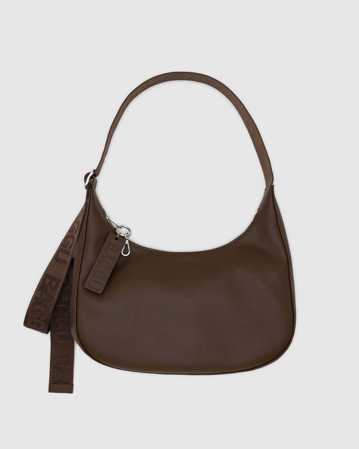 Medium Recycled Leather Crescent Bag - Brown - Daily Care