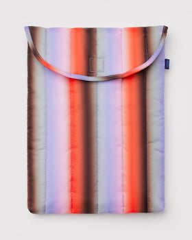 Puffy Laptop Sleeve 16" - Gradient Stripe Poppy & Lilac - Easy Refill