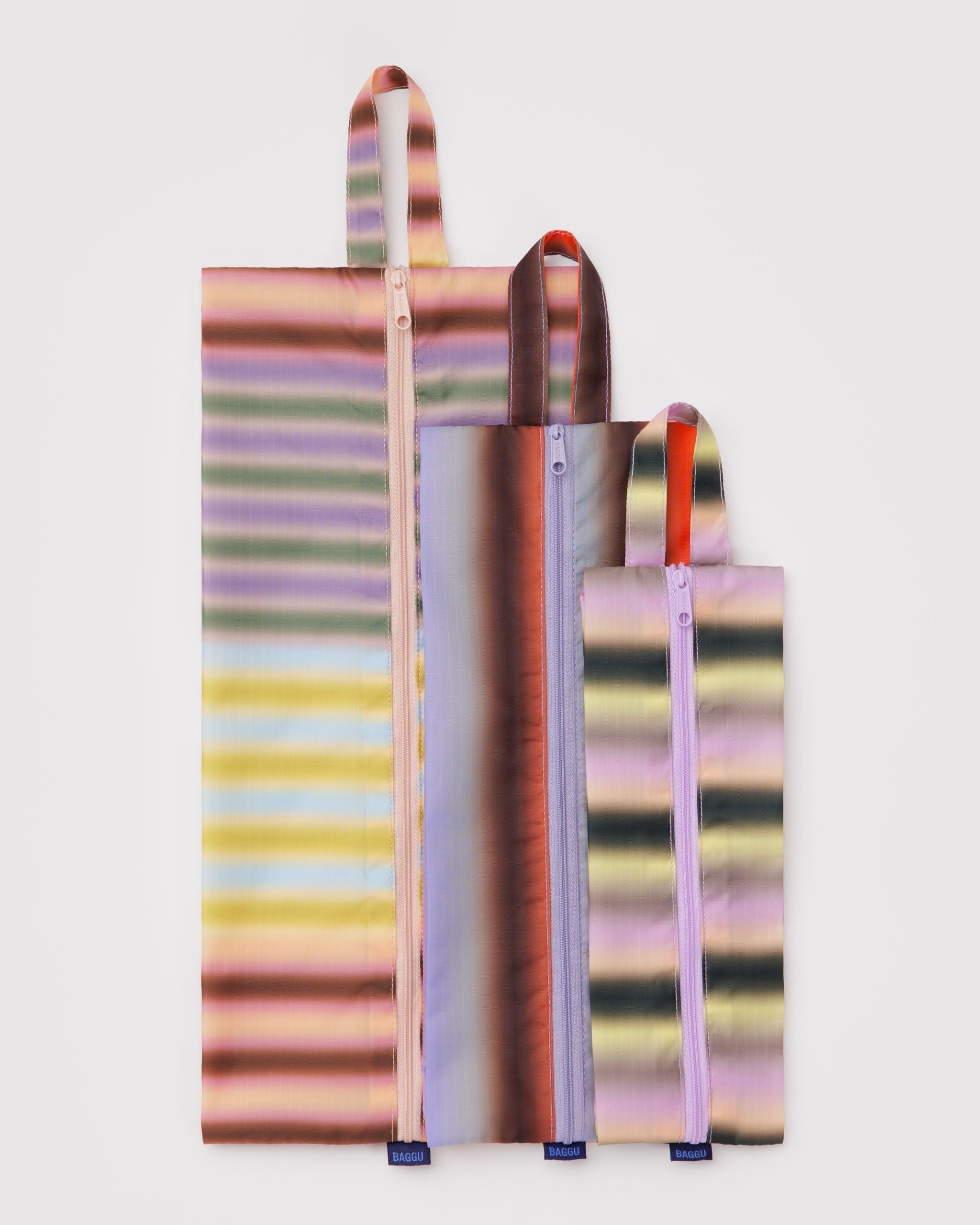 3D Zip Set - Gradient Stripes - Travel Ready