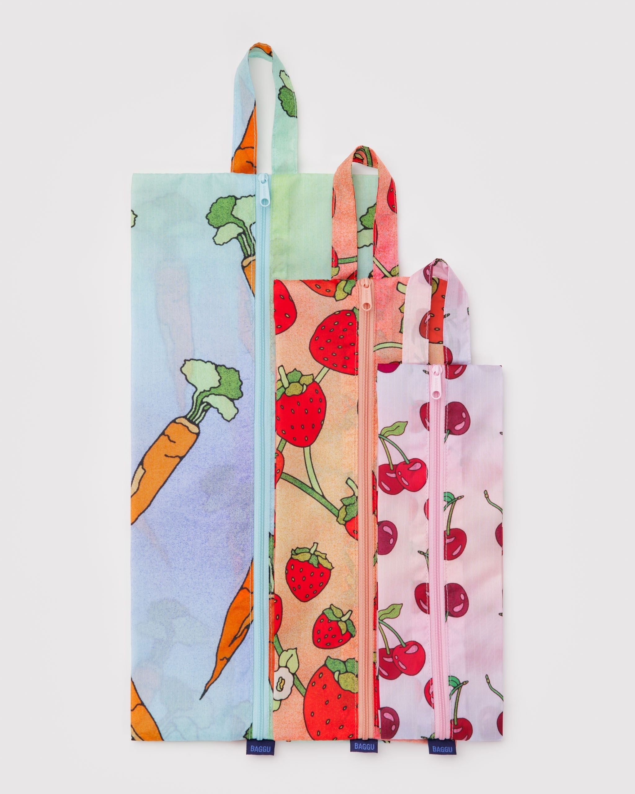 3D Zip Set - Carrots & Berries - Travel Ready
